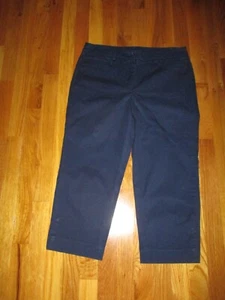 Damen Talbots perfekt skimmer blau kurz geschnitten Hose Größe 6 - Bild 1 von 5