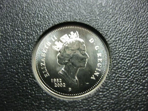 Moneda de diez centavos Canadian Specimen 2002 ($0,10) **Fecha clave** Doble fecha 1952-2002 - Imagen 1 de 1