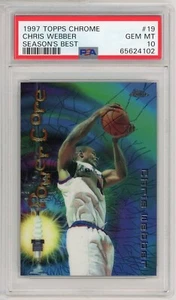 1997 Topps Chrome Season's Best #19 CHRIS WEBBER - HOF - PSA 10 - Picture 1 of 2