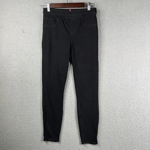 Spanx Jeans Womens Medium M Black Legging Mid Rise Stretch Skinny Cropped - Picture 1 of 16
