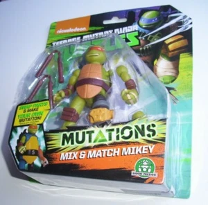 TEENAGE MUTANT NINJA TURTLES MUTATIONS MIX & MATCH MIKEY FIGURE NEW CARDED - Picture 1 of 2