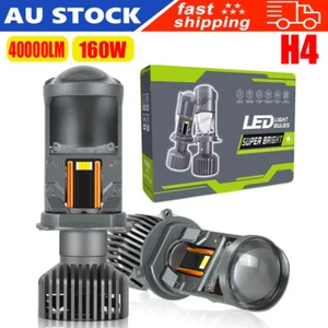 2X H4 9003 Bi-LED Projector Lens Globe Headlights Bulbs Hi/Lo Beam Retrofit 160W - Picture 1 of 12