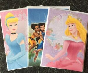 Disney Princess Thank You Cards / Party Invitations (3 Of Each Design) 
