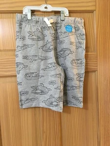New Carter's Boy Pull-On Knit Crocodile Gray Shorts 7,10,12,14 - Picture 1 of 1