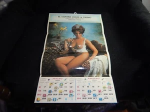 Vintage El Capitan Lodge & Casino Hawthorne NV Calender girl 1980 nude Pin-up - Picture 1 of 15