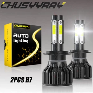 H7 Xenon White LED High/Low Beam Headlight Bulbs 2X For Mercedes-Benz S430 03-06 - Bild 1 von 10