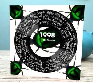 27th Birthday card 148cm sq 1998 Music Card with envelope. Blank inside. - Picture 1 of 1