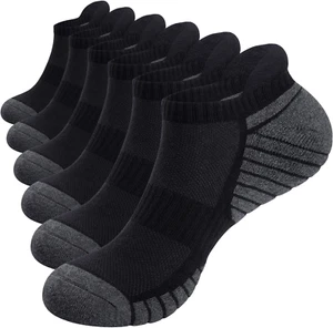 Mens 6 Pairs Anti-Blister Cushioned Breathable Running Cotton Socks, Athletic An - Picture 1 of 7