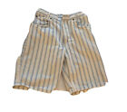 Vintage Deep pockets￼ Jean Shorts 80’s 90's Blue Stripe On White ￼Denim SZ 14