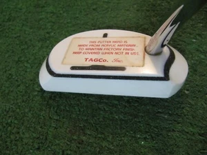 UNIQUE CARESS MALLET PUTTER BY TAGCO. 35" FIESTA BOWL LOGO, NWOT, WITH COVER - Picture 1 of 20