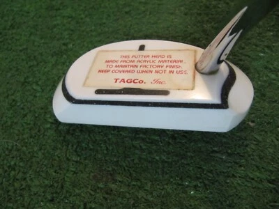 UNIQUE CARESS MALLET PUTTER BY TAGCO. 35" FIESTA BOWL LOGO, NWOT, WITH COVER - Image 1 of 4