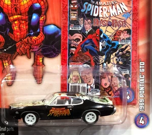 Johnny Lightning CHASE 69 1969 Pontiac GTO Spiderman WHITE LIGHTNING Marvel Car - Picture 1 of 4