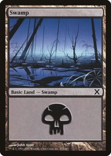 Swamp (Version 372) 10th Edition NM Basic Land MAGIC GATHERING CARD ABUGames