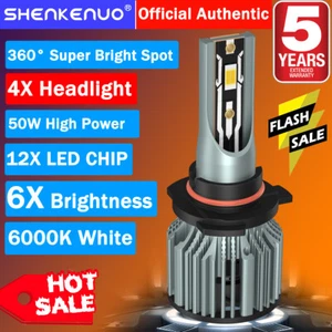 For GMC Sierra 1500 1999-2006 9005 9006 LED Headlights Kit Combo Bulbs 6000K Q8 - Picture 1 of 14