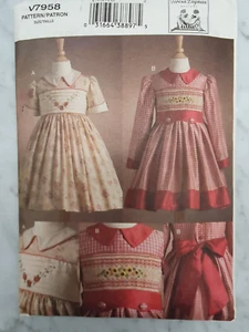 Vogue 7958 Child's Dress Patterns Teresa Layman Uncut / Unused Smocking - Picture 1 of 3