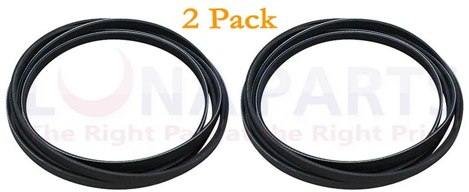 Paquete de 2 correas secadoras portátiles Supco LB278 para Whirlpool, Sears, AP2946614, 3394652 Foto 1 de 1