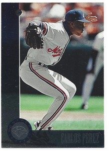 1996 Leaf Silver Press Proofs Carlos Perez - Montreal Expos #8
