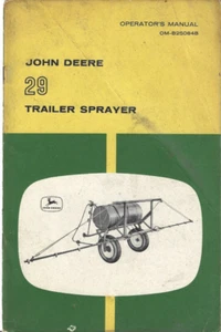 Pulverizador de remolque John Deere 29 manual del operador del propietario - Imagen 1 de 2