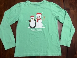 Life is Good - "Chill Out" Winter/Snowman Long Sleeve T-Shirt Kids size XL  - Picture 1 of 4