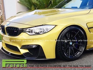 CARBON FIBER FRONT BUMPER EYELIDS COVER FOR BMW F80 M3 F82 F83 M4 2015+ CF - Picture 1 of 3