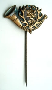 Ehrennadel Jagd Landesjagdverband LJV Sachsen-Anhalt SA Jagdhornbläser Bronze - Picture 1 of 2