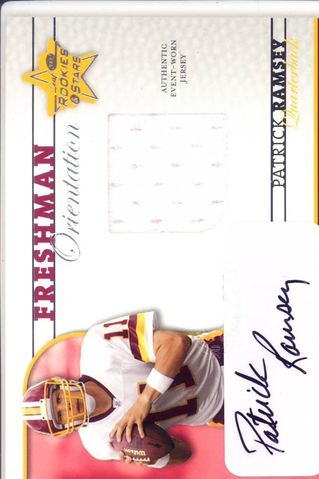 patrick ramsey rookie rc draft auto autograph jersey patch redskins tulane #/650 - Image 1 of 1