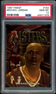 Michael Jordan 1997-98 Topps Finest Masters Gold #154 PSA 10 Gem Mint