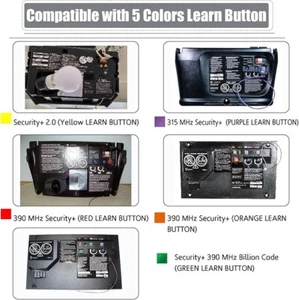 1Door Remote for Purple/Orange/Green/Yellow Button Chamberlain Liftmaster 890max - Picture 1 of 5