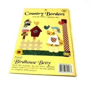 Country Borders Iron-on Fabric Applique Kit Vintage 721117 Birdhouse Betty - Picture 1 of 4