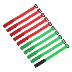 10Pcs Battery Tie Down Straps, 0.8x12" Green/Red Nylon Hold Loop Strap - Photo 1/6