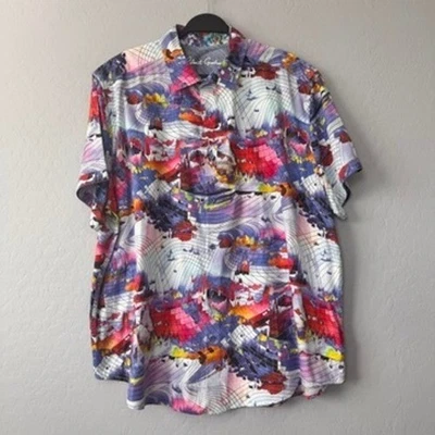 Robert Graham 4XL Speedball Multicolor ClassicFit Short Sleeve Button Down Shirt - Image 1 of 4