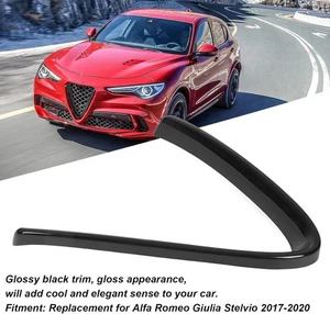 Fit For Alfa Romeo Giulia 2017-20 Front Bumper Grille V Shaped Cover Gloss Black - Bild 1 von 9