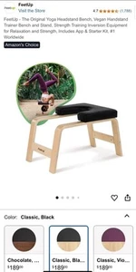 FeetUp Feet Up Yoga Inversion Trainer Headstand Bench Chair Padded Black - Picture 1 of 4
