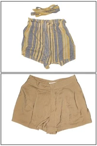 Lote mixto de 2 pantalones cortos informales para mujer talla mediana 100 % algodón - Imagen 1 de 16