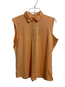 Bermuda Sands Gigi Peach Cobbler Sleeveless Golf Tennis Pickleball Shirt Size XL - Picture 1 of 12