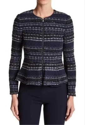 Chaqueta de tweed metálica Rebecca Taylor Lurex talla 6 venta al por menor $575 Foto 1 de 4
