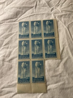 US-(-1934-)Scott # 744-National Parks-5c. Block of 8 Stamps -MNH #11 - Image 1 of 2