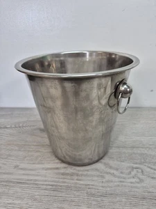 Vintage Polished Stainless Steel Ice Bucket Bottle Cooler Party BBQ Camping !! - Picture 1 of 8