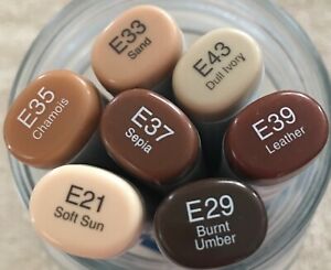 COPIC Sketch Markers Color Series "E" Earth Tones Double Ended Markers ~ NEW ~ 