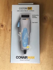 Conair Man Custom Cut 18 Pc Home Haircutting Kit Blue Model HC244NGB New Sealed - Picture 1 of 5