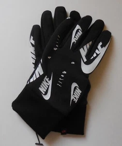 Nike Club Fleece 2.0 Training Printed Gloves Men Black/White/LT Crimson Large - Picture 1 of 9