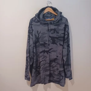 NWT Polo Ralph Lauren Men's Black Camo Jersey Hooded T Shirt Big &Tall Top 3XB - Picture 1 of 7