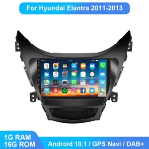 For Hyundai Elantra 2011-2013 GPS Navigation Android 10.0 Car Radio Stereo WiFi - Picture 1 of 12