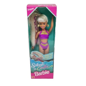 VINTAGE 1996 SPLASH N COLOR SKIPPER BARBIE DOLL MATTEL # 16171 NEW SEALED BOX - Picture 1 of 11
