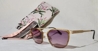 Óculos de sol Ted Baker, London TWS193, plástico marrom e metal dourado, 54-18-145 - Imagem 1 de 4