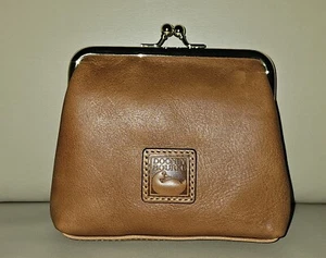 Dooney & Bourke Florentine Large Framed Purse Wallet Kisslock Natural - Picture 1 of 7