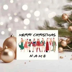 Personalised Christmas Card | Taylor Swift Themed | Unofficial | Merry Swiftmas - Picture 1 of 1