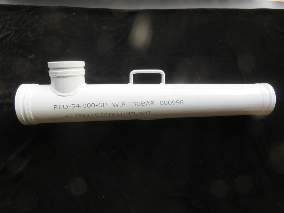 5" to 4" x 900mm Steel Reducer with Handle and Slurry Pot for Concrete Pumps