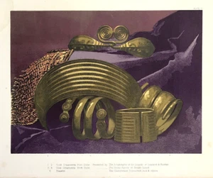Art & Sculpture Design Gold Ornaments from Islands of Lolland & Falster 1862 - Picture 1 of 3
