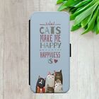 PUSSY CAT QUOTE GIFT LOVE FLIP WALLET PHONE CASE COVER FOR IPHONE SAMSUNG HUAWEI